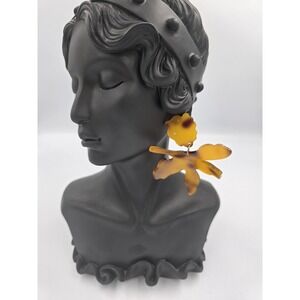 Fashion Root beer Flower Drop Dangle Earrings Acrylic Resin Stud brown